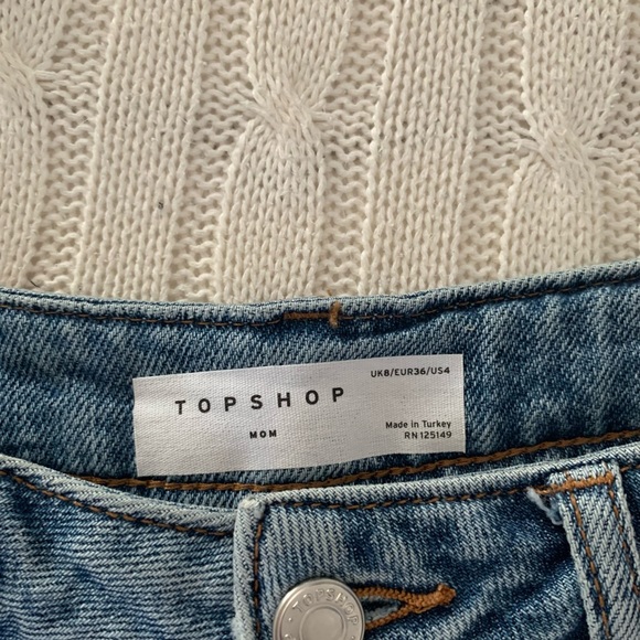 Topshop mom denim shorts 4 - Picture 1 of 3
